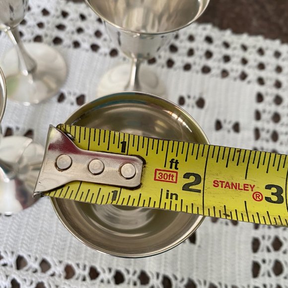 Set of 4 Valero Silver Plated Stemware, Cordial Cups, Made in Spain - Picture 13 of 16